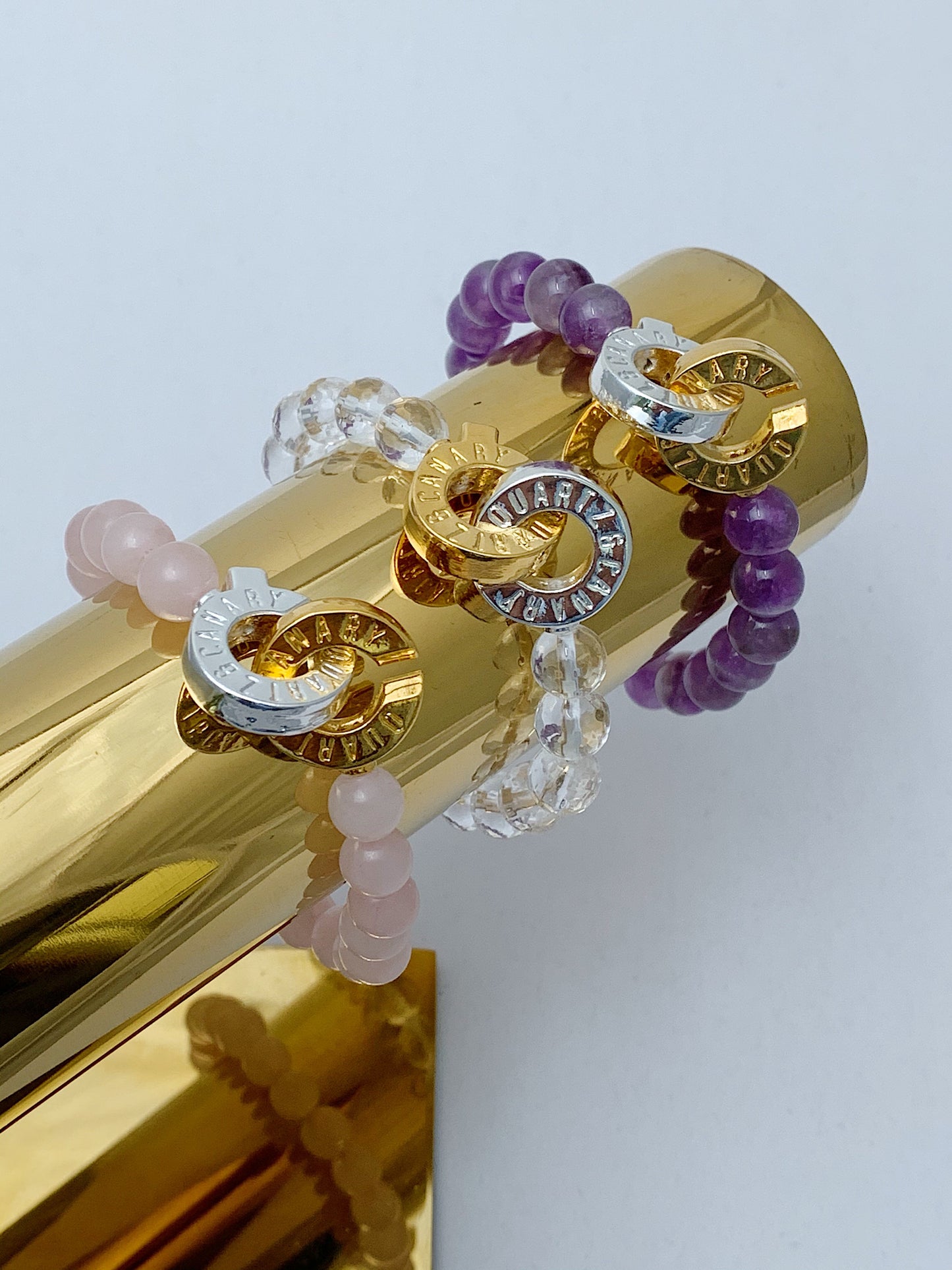 Connected Bracelet - Two Tone Clasp (8mm)