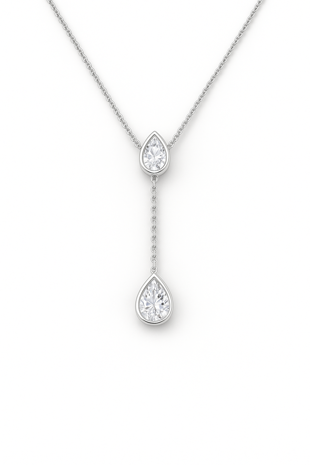 Loren Lariat Moissanite Sterling Silver