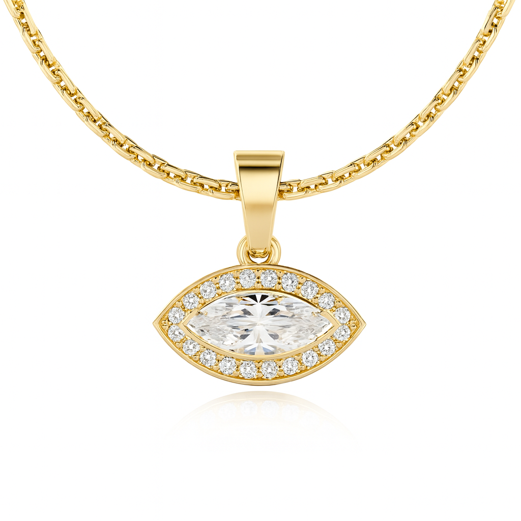 Peaceful Eye Pendant Vermeil