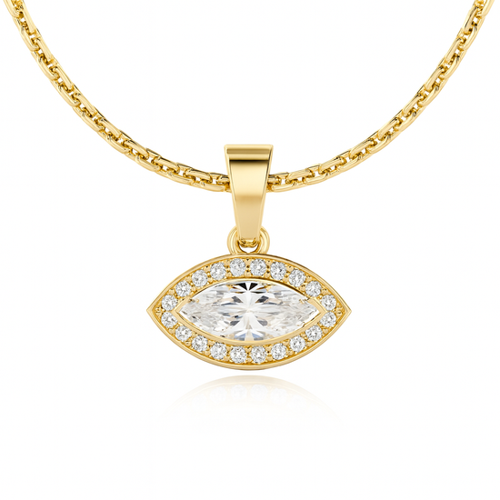 Peaceful Eye Pendant Vermeil