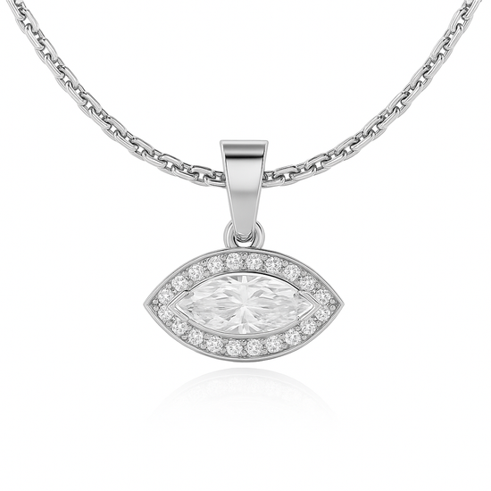 Peaceful Eye Pendant Silver