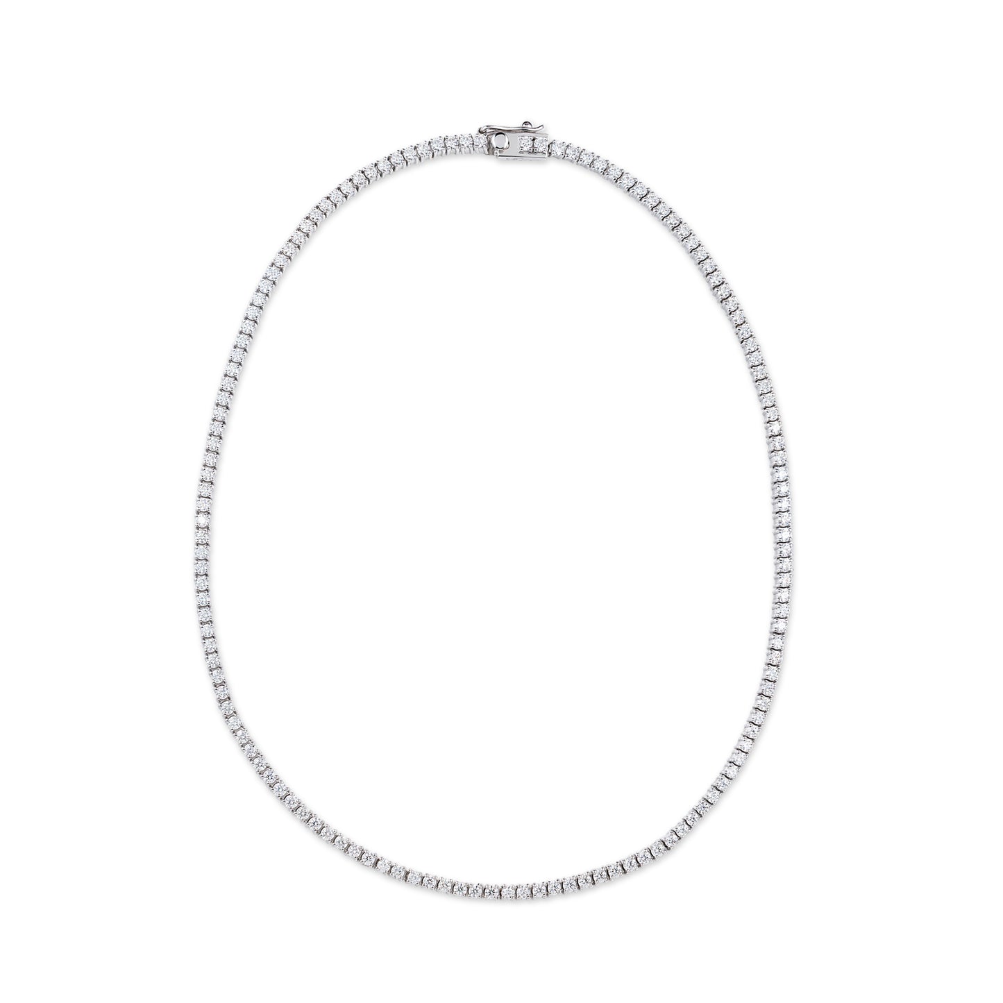 Vita Tennis Necklace Moissanite Silver
