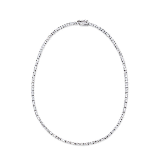 Vita Tennis Necklace Moissanite Silver