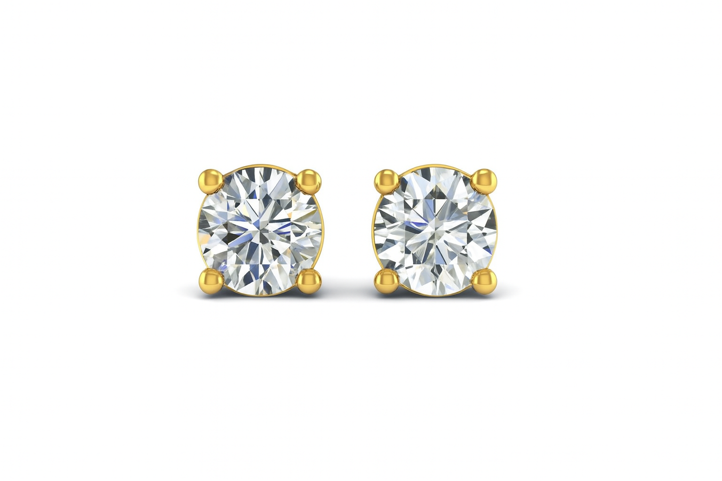 Empire Moissanite Studs Gold