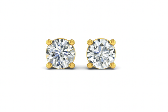 Empire Moissanite Studs Gold