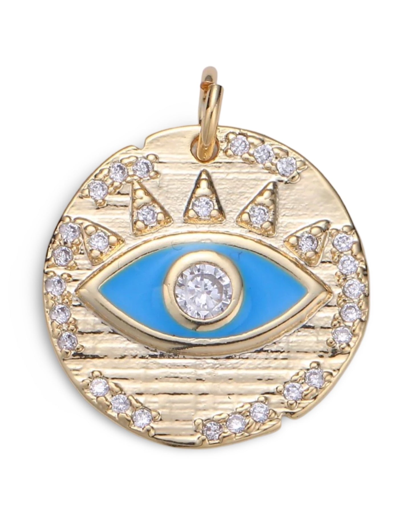 Oceans Evil Eye Necklace | Gold Filled