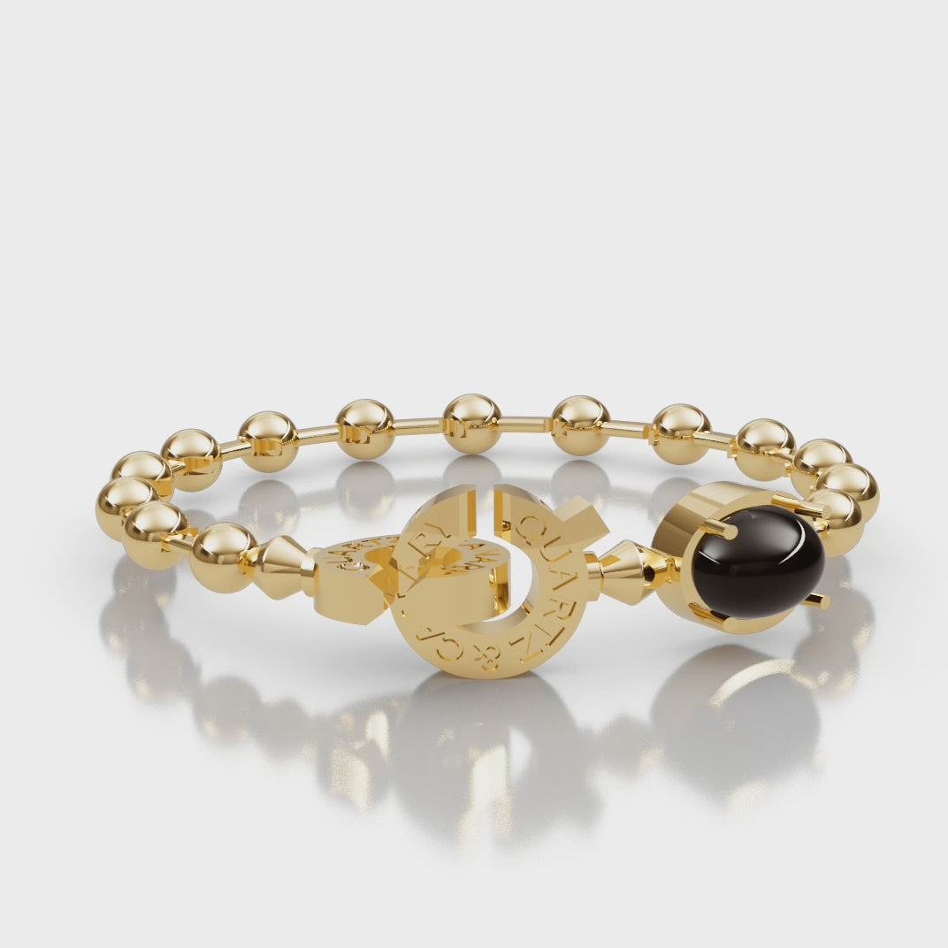 Connected Ball Chain - Cabochon Bracelet