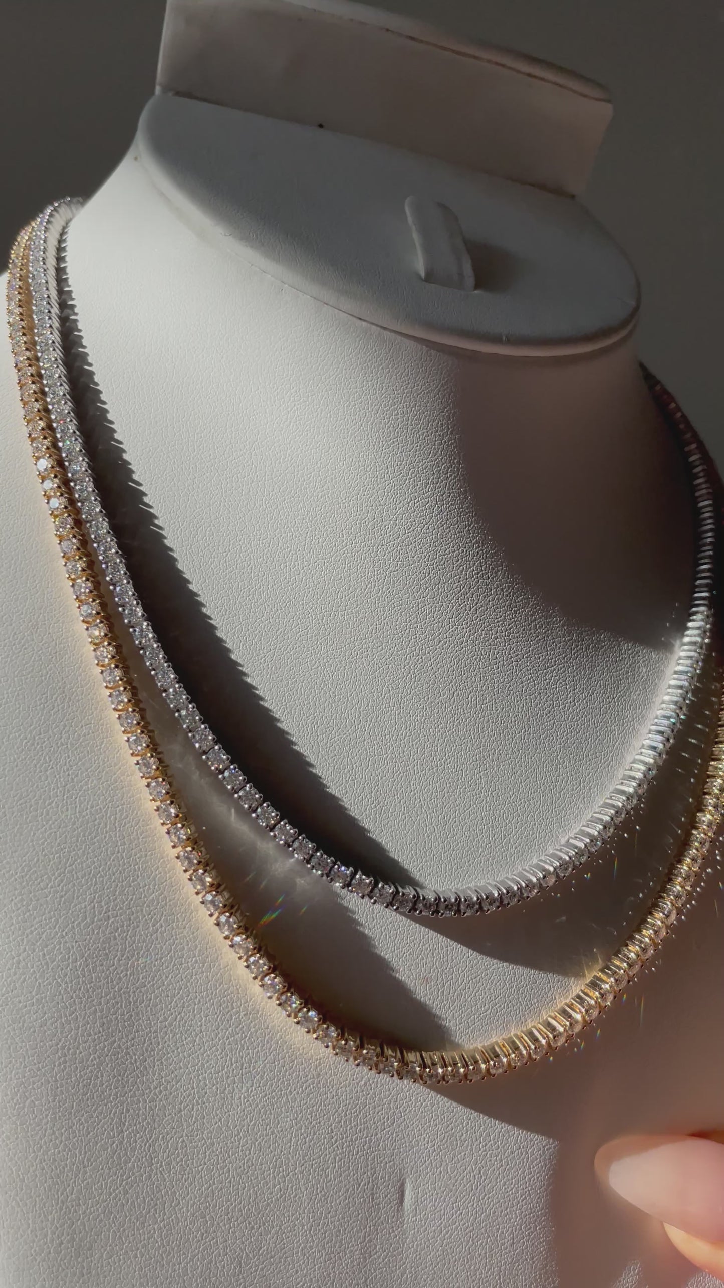 Vita Tennis Necklace Moissanite Gold