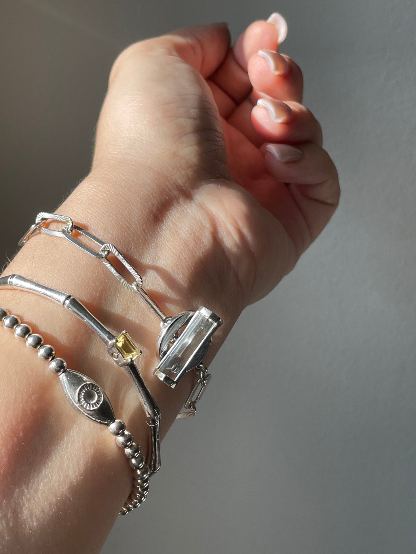 Aligned Toggle Bracelet | Silver