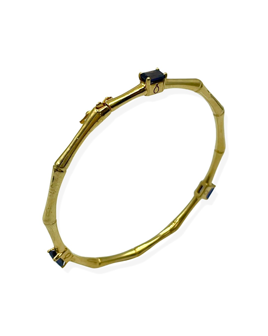 Load image into Gallery viewer, Bamboo Bangle | Iolite
