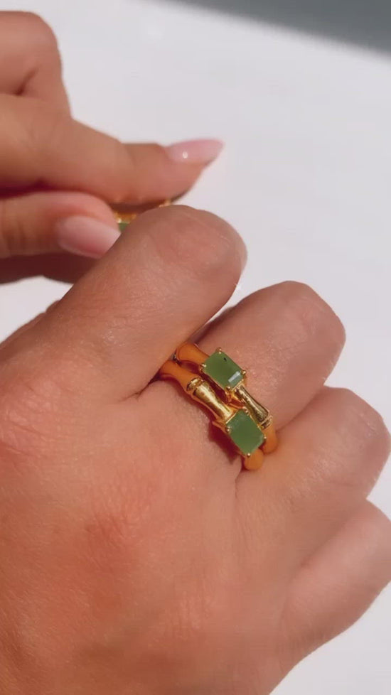 Load and play video in Gallery viewer, Bamboo Ring | Aventurine
