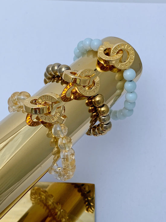 Connected Bracelet - Gold Clasp (8mm)
